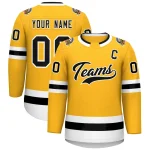 Custom Green Black-White Classic Style Hockey Jersey