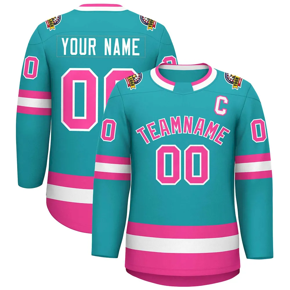 Custom Black White Black-Gray Classic Style Hockey Jersey