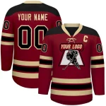 Custom White Kelly Green Black Personalized Classic Lace-Up Neck Hockey Jersey