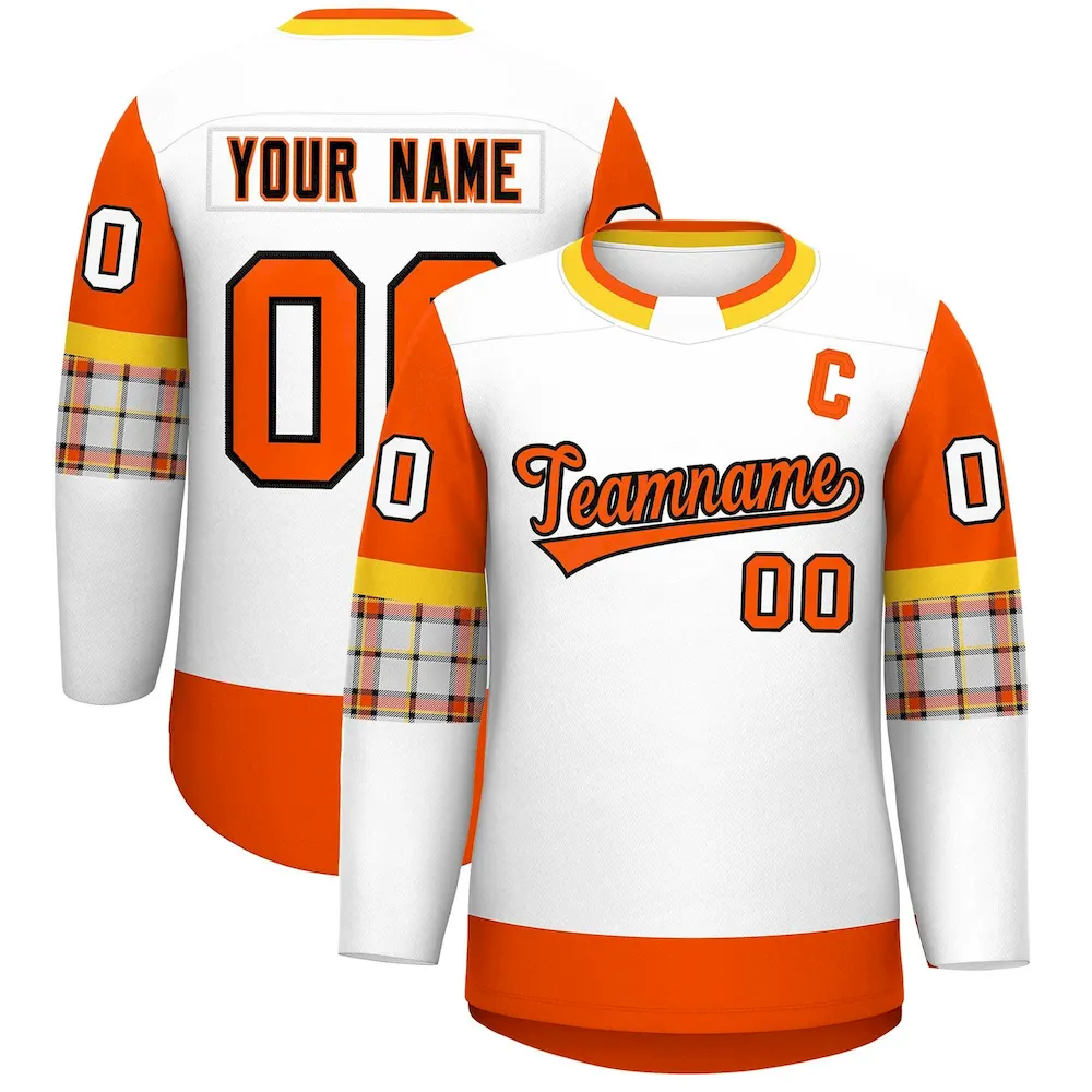 Custom Green Old Gold Personalized Raglan Sleeves Round-Neck Hockey Jersey