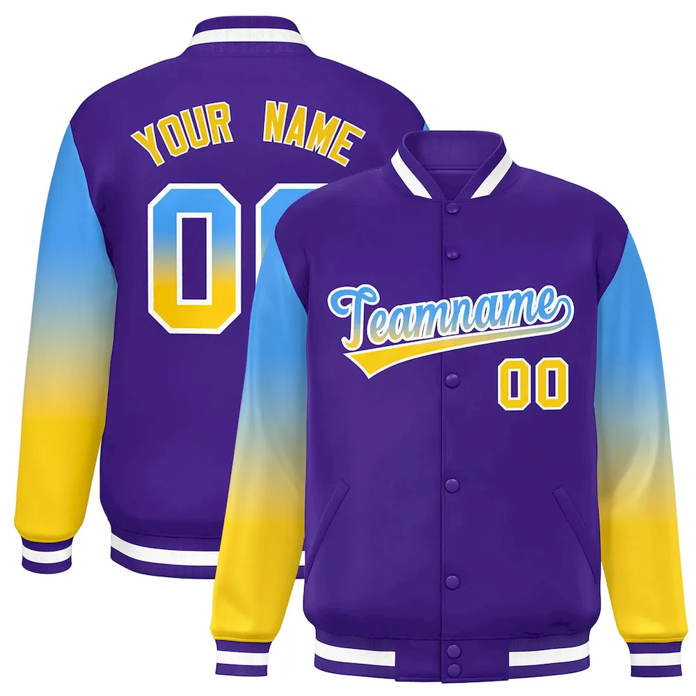 Custom Pink Black Color Block Varsity Full-Snap Letterman Jacket Hoodie