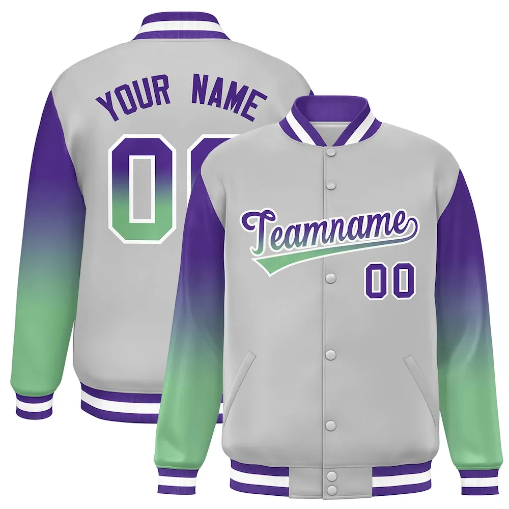 Custom White Classic Style Varsity Full-Snap Letterman Baseball Jersey