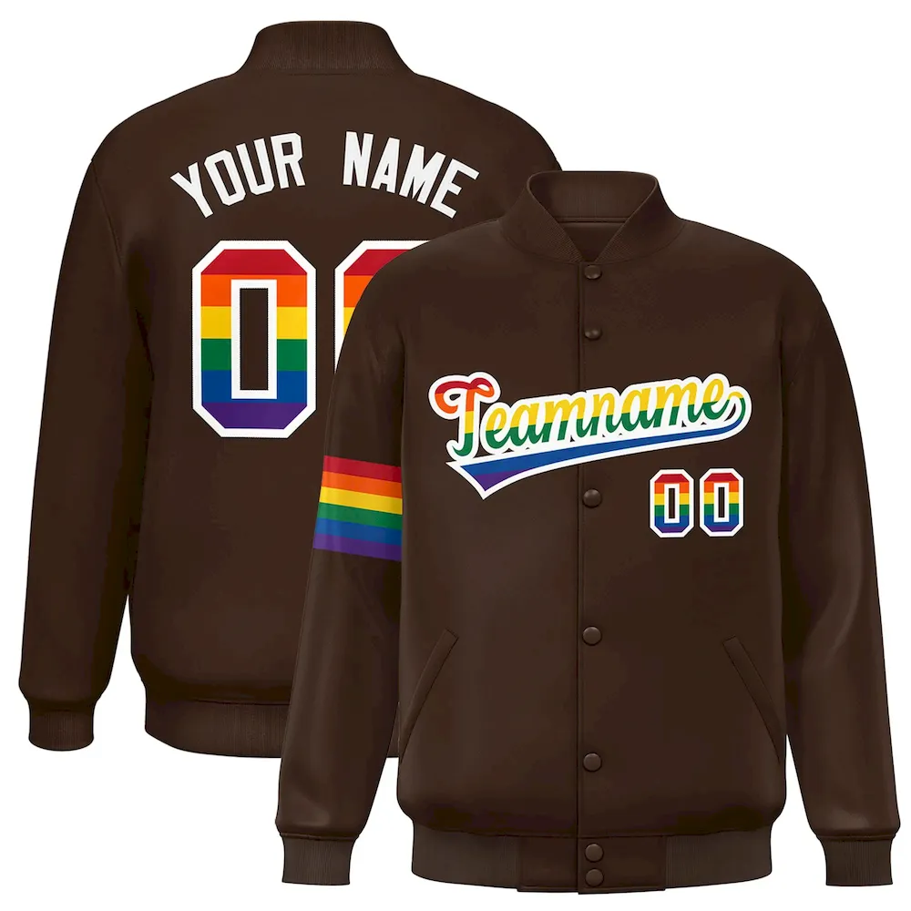 Custom Kelly Green White-Black Classic Style Varsity Full-Snap Letterman Jacket