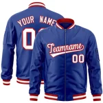 Custom Aqua Purple Varsity Full-Zip Letterman Classic Jacket Hoodie