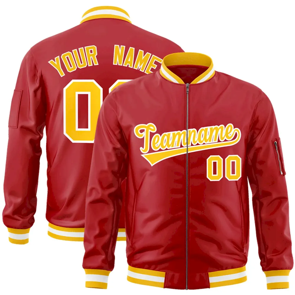 Custom Kelly Green Gold Varsity Full-Zip Letterman Classic Jacket Hoodie