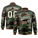 Custom Red Black Varsity Full-Zip Letterman Classic Jacket Hoodie