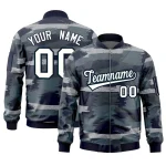 Custom Gold Royal Varsity Full-Zip Letterman Classic Jacket Hoodie