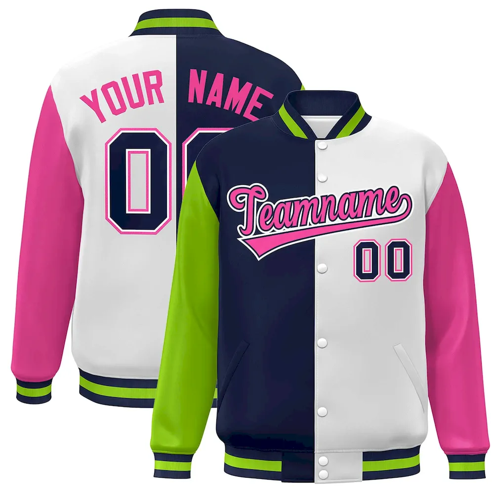 Custom Aqua Pink-White Classic Style Hockey Jersey