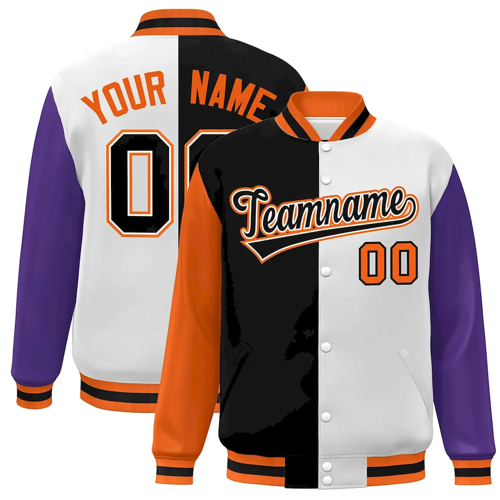 Custom Navy Orange Navy-White Classic Style Hockey Jersey