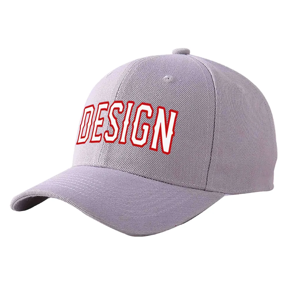 Custom Gray Aqua-Black Curved Eaves Sport Design Baseball Cap