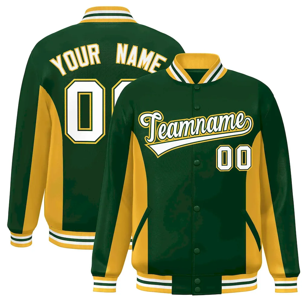 Custom Green Royal-White Classic Style Hockey Jersey