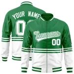Custom Pink Kelly Green-White Classic Style Hockey Jersey