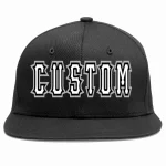 Custom Black White-Black Casual Sport Baseball Cap