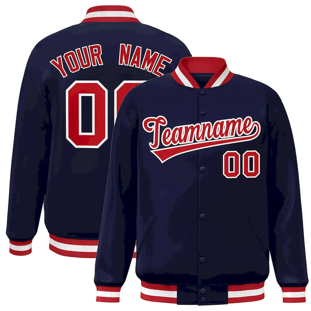Custom Gray Royal-Red Classic Style Authentic Baseball Jersey