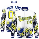 Custom Aqua White-Red Classic Style Hockey Jersey
