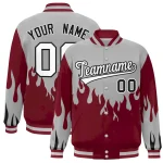 Custom Gray White-Black Classic Style Hockey Jersey