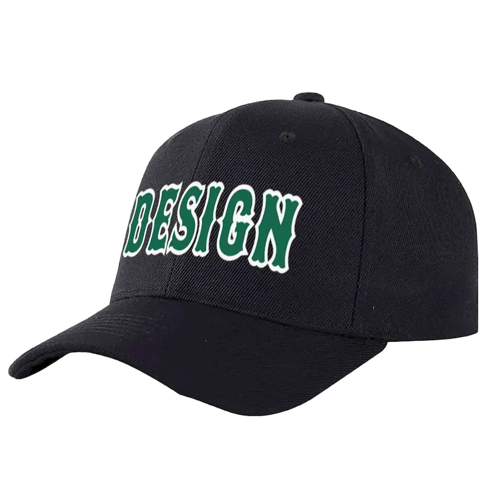 Custom Red Black-Gold Curved Eaves Sport Design Baseball Cap