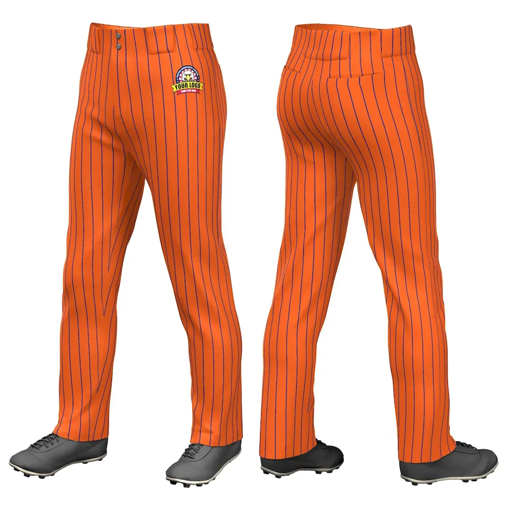 Custom Gray Black Pinstripe Fit Stretch Practice Loose-fit Baseball Pants