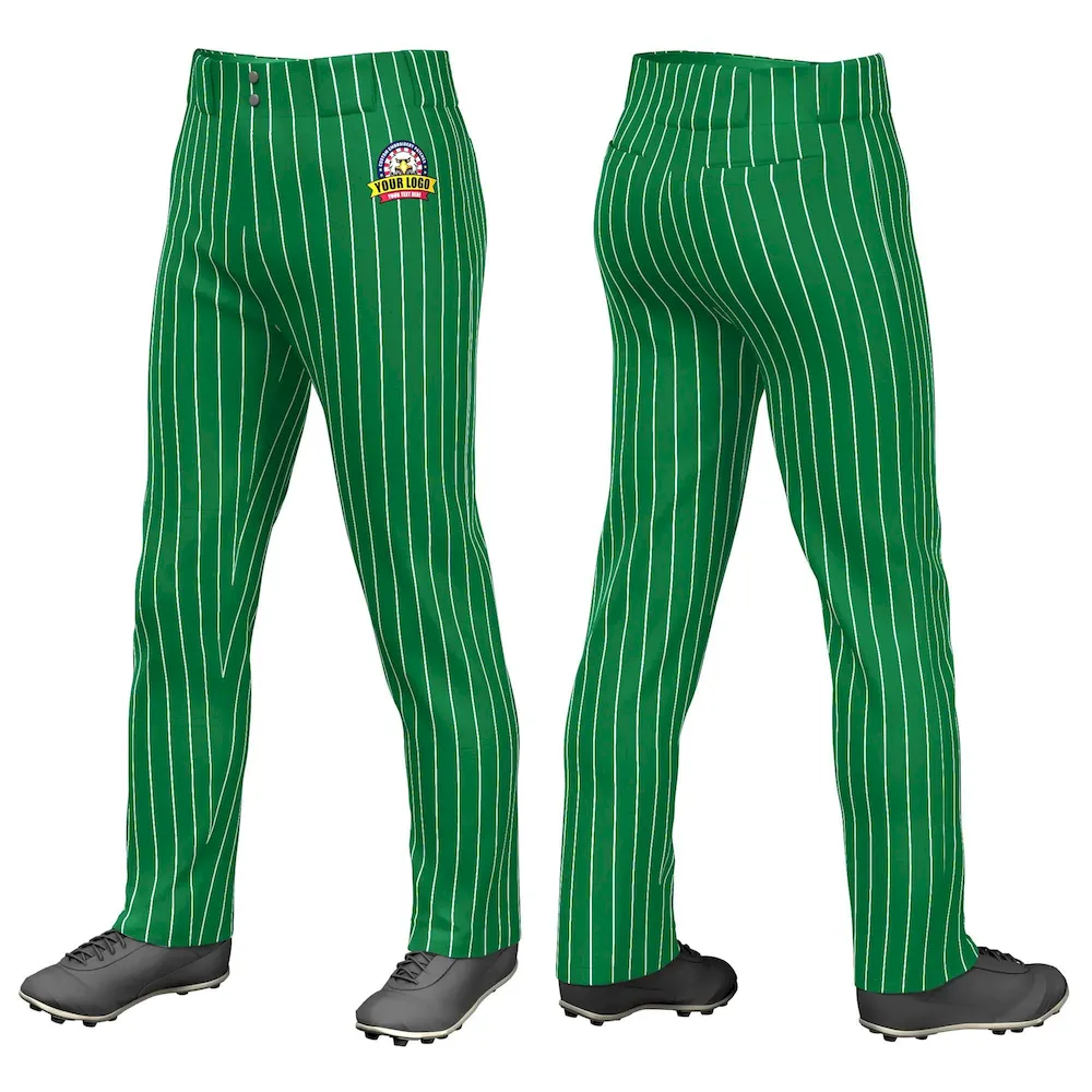 Custom Gray Navy Pinstripe Fit Stretch Practice Loose-fit Baseball Pants