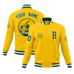 Custom Pink Full-Snap Varsity Personalized Letterman Baseball Coats Jacket