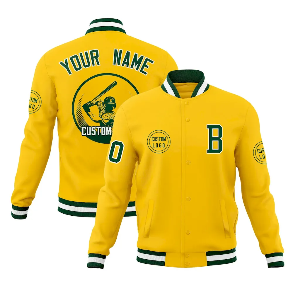 Custom Pink Full-Snap Varsity Personalized Letterman Baseball Coats Jacket