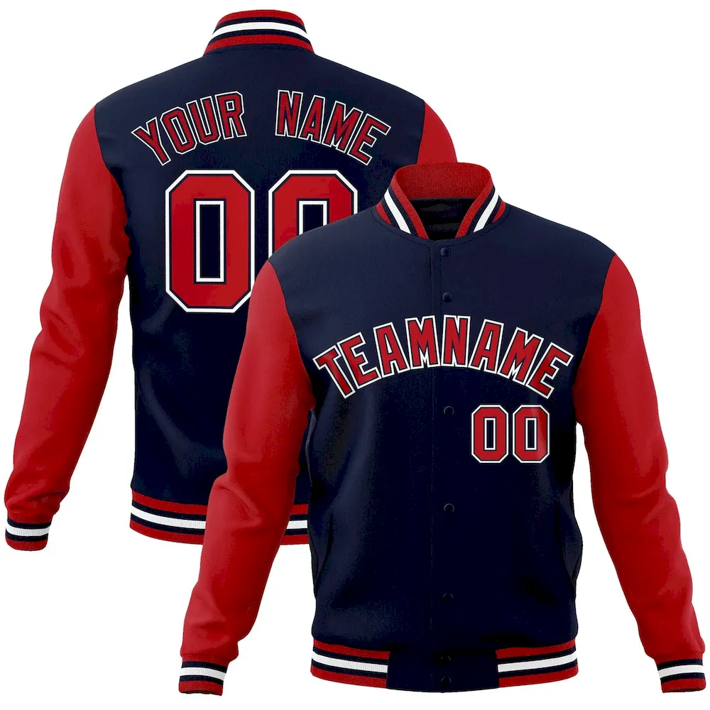Custom Gray Royal-Navy Personalized Raglan Sleeves Authentic Baseball Jersey