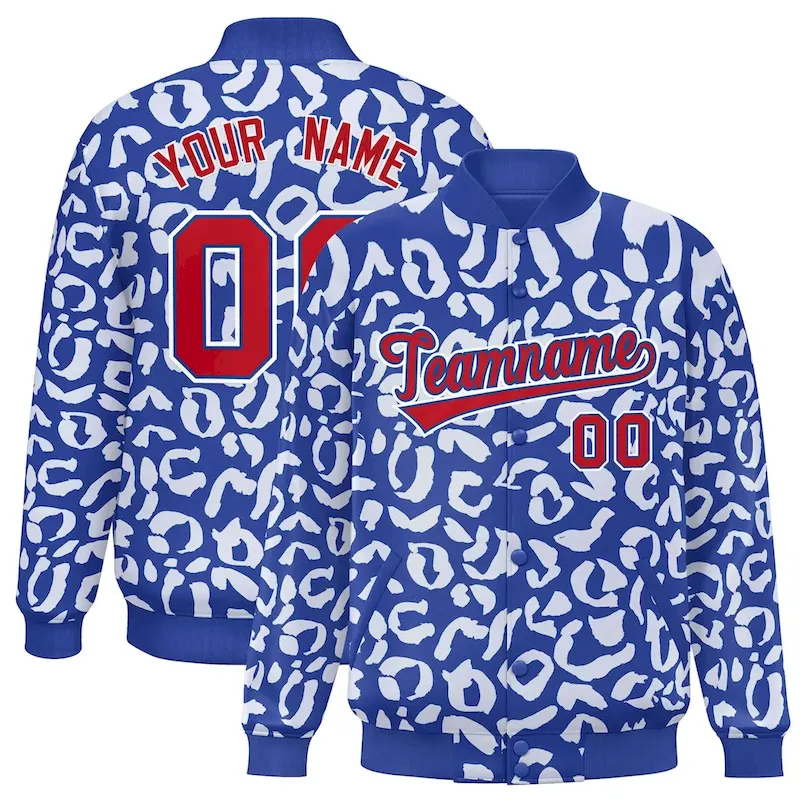 Custom Crimson White-Royal Classic Style Hockey Jersey