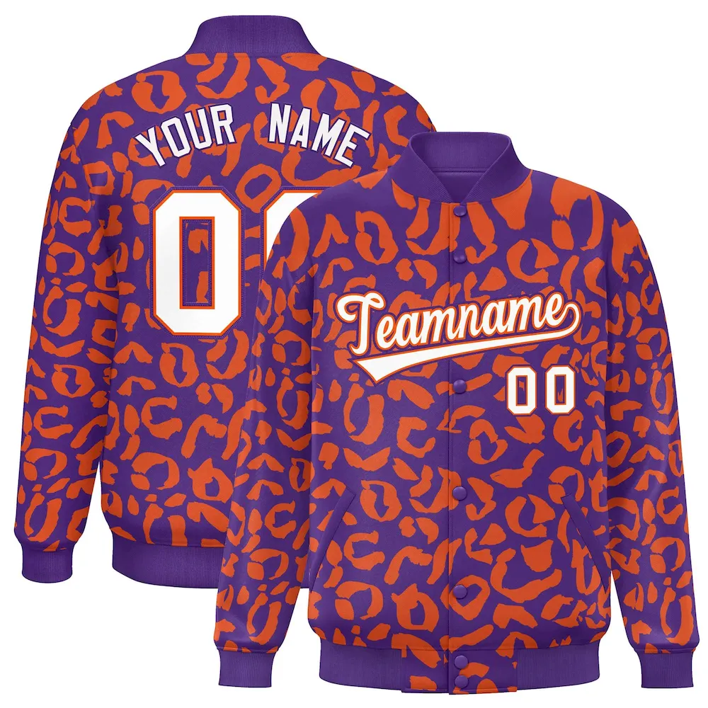 Custom Brown Royal White-Orange Classic Style Hockey Jersey