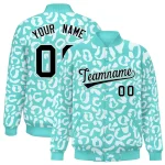 Custom Powder Blue Kelly Green-White Classic Style Hockey Jersey