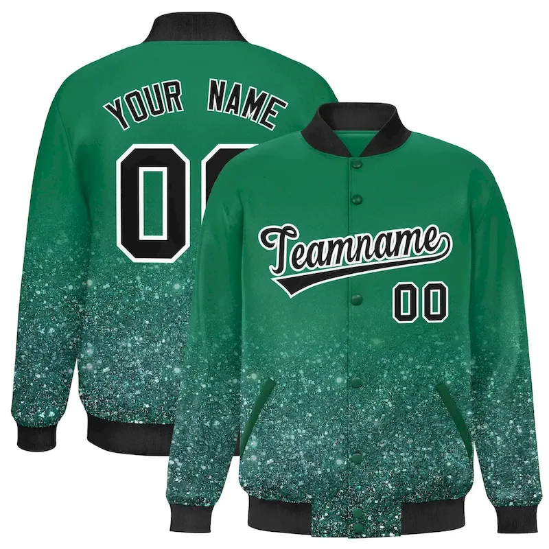 Custom Red Kelly Green-White Classic Style Hockey Jersey