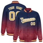 Custom Gray Navy White-Red Classic Style Hockey Jersey
