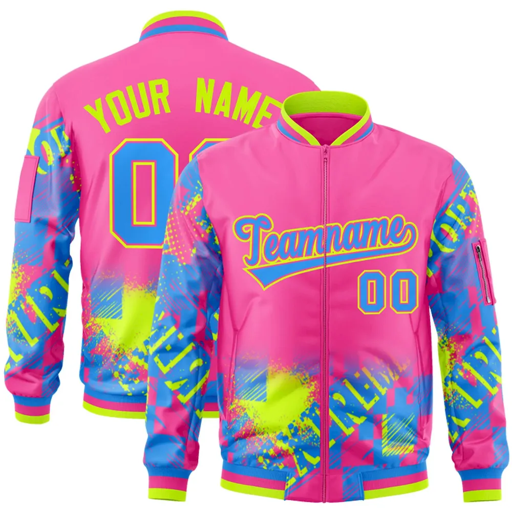 Custom Midnight Green Pink-White Classic Style Hockey Jersey
