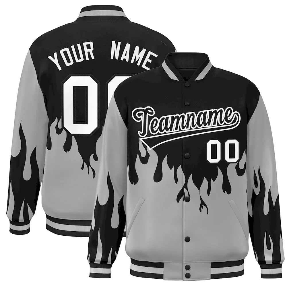 Custom Black Royal White-Orange Classic Style Hockey Jersey
