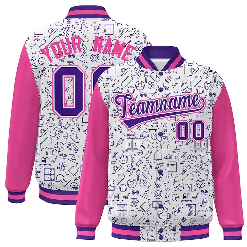 Custom Royal Light Blue-White Classic Style Hockey Jersey