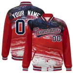 Custom Royal White-Red Classic Style Hockey Jersey