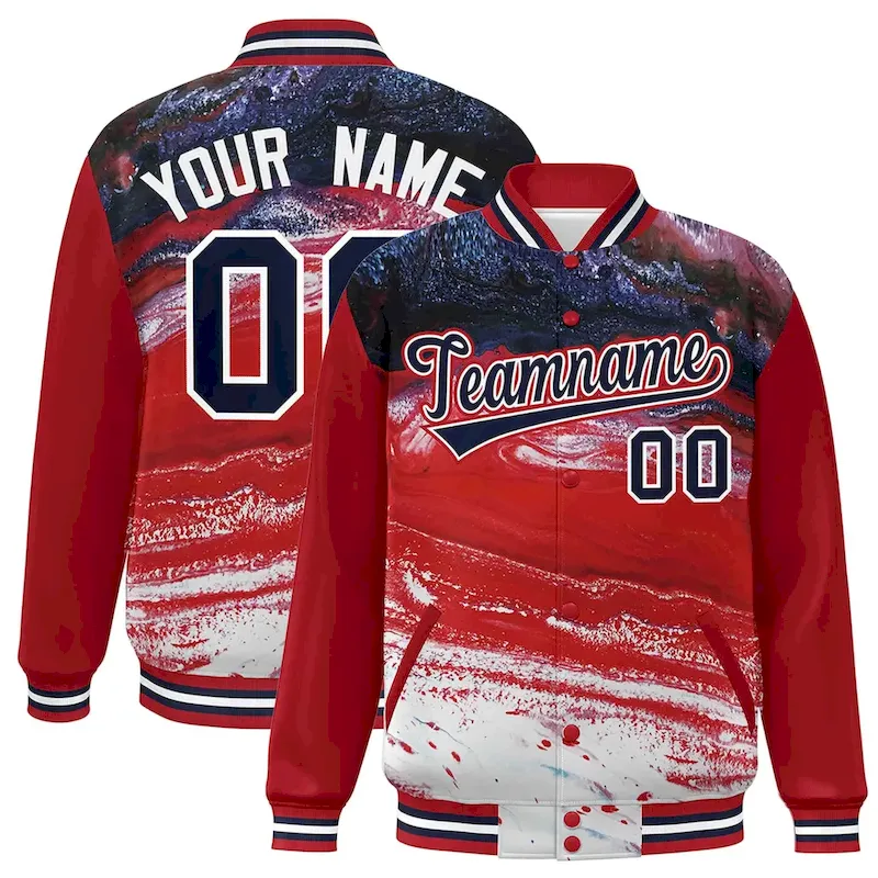 Custom Royal White-Red Classic Style Hockey Jersey