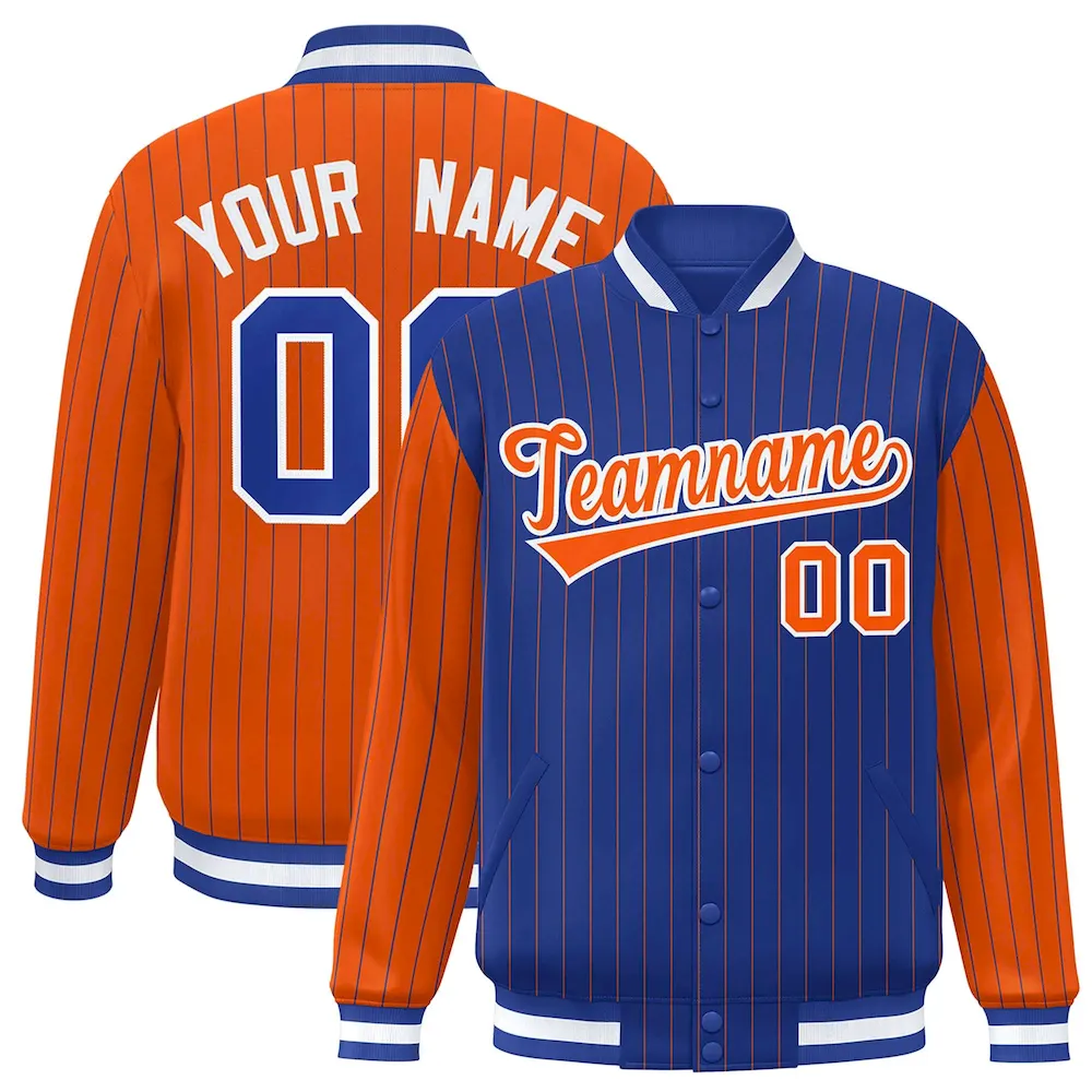 Custom Royal Orange-White Classic Style Hockey Jersey