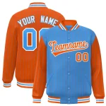 Custom Orange White-Black Classic Style Hockey Jersey