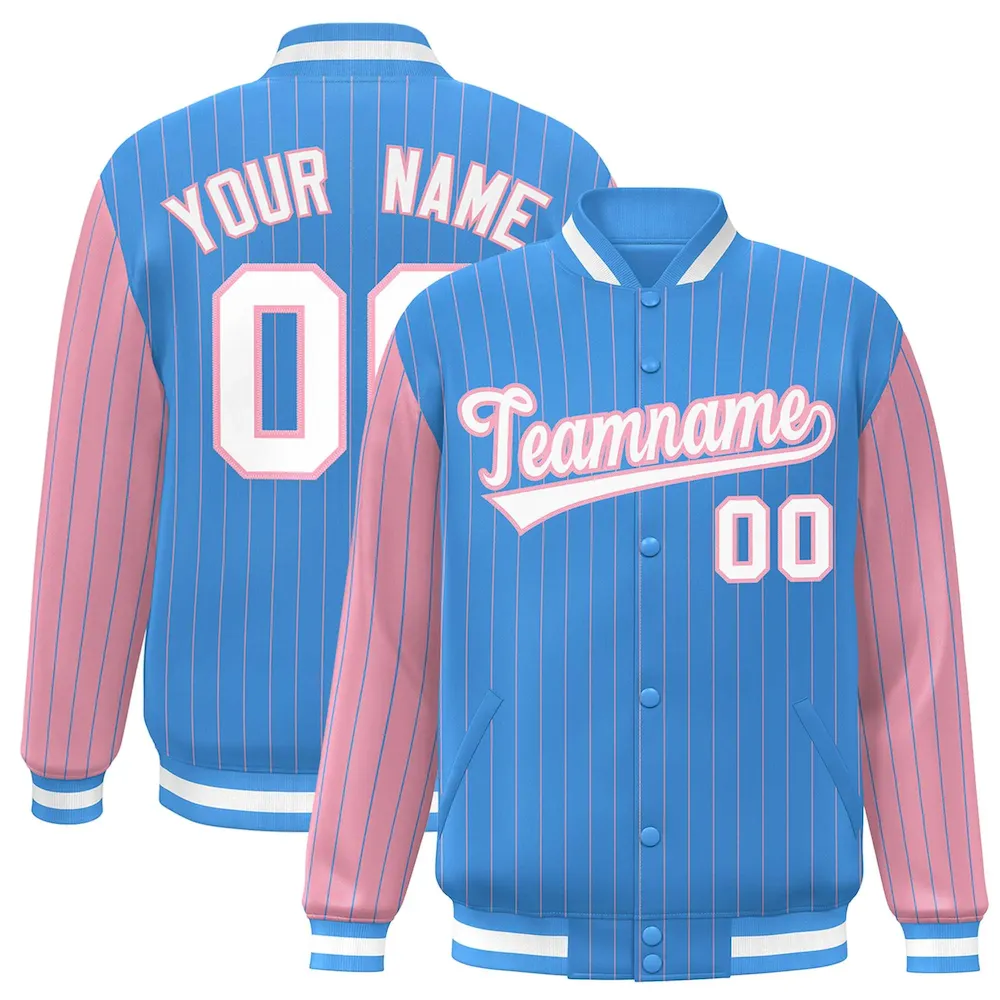 Custom Royal Light Blue-White Classic Style Hockey Jersey