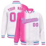 Custom Pink Royal-White Classic Style Hockey Jersey