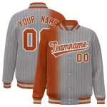 Custom Royal Orange-White Personalized Classic V-Neck Hockey Jersey