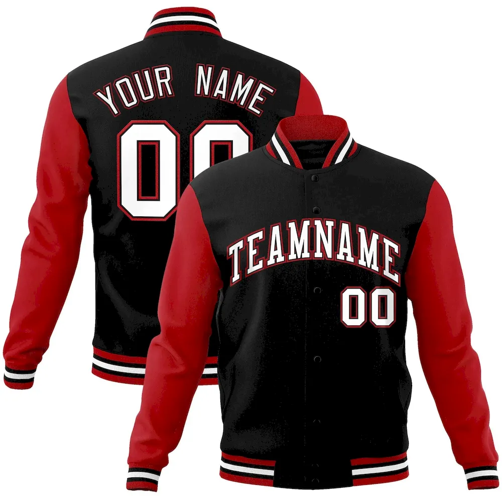 Custom White Red-Black Classic Style Authentic Two-Button Baseball Jersey