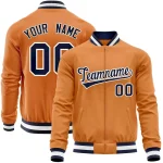 Custom Light Purple Navy Varsity Full-Zip Classic Style Letterman Baseball Jacket