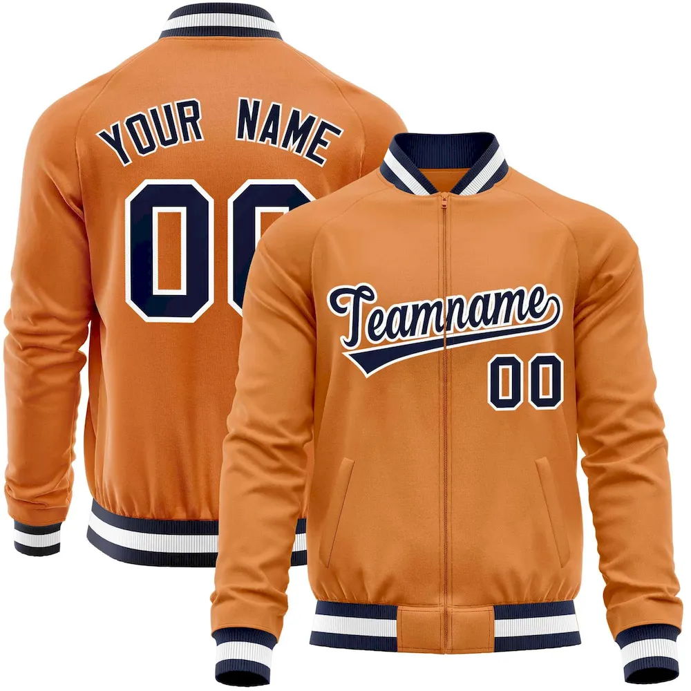 Custom Light Purple Navy Varsity Full-Zip Classic Style Letterman Baseball Jacket