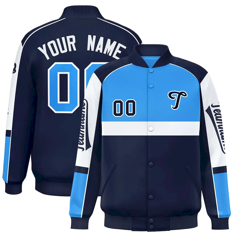 Custom Red Royal Varsity Full-Snap Raglan Sleeves Letterman Jacket