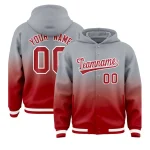 Custom Gray Purple Varsity Full-Snap Letterman Gradient Jacket Hoodie