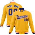 Custom Royal Classic Style Varsity Full-Snap Letterman Baseball Jersey