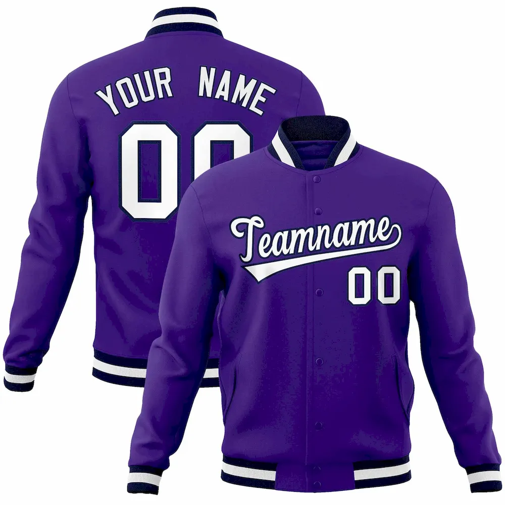 Custom White Kelly Green-Gold Classic Style Varsity Full-Snap Letterman Jacket