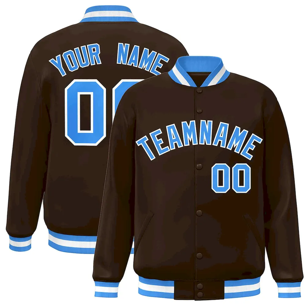 Custom White Kelly Green-Pink Classic Style Varsity Full-Snap Letterman Jacket