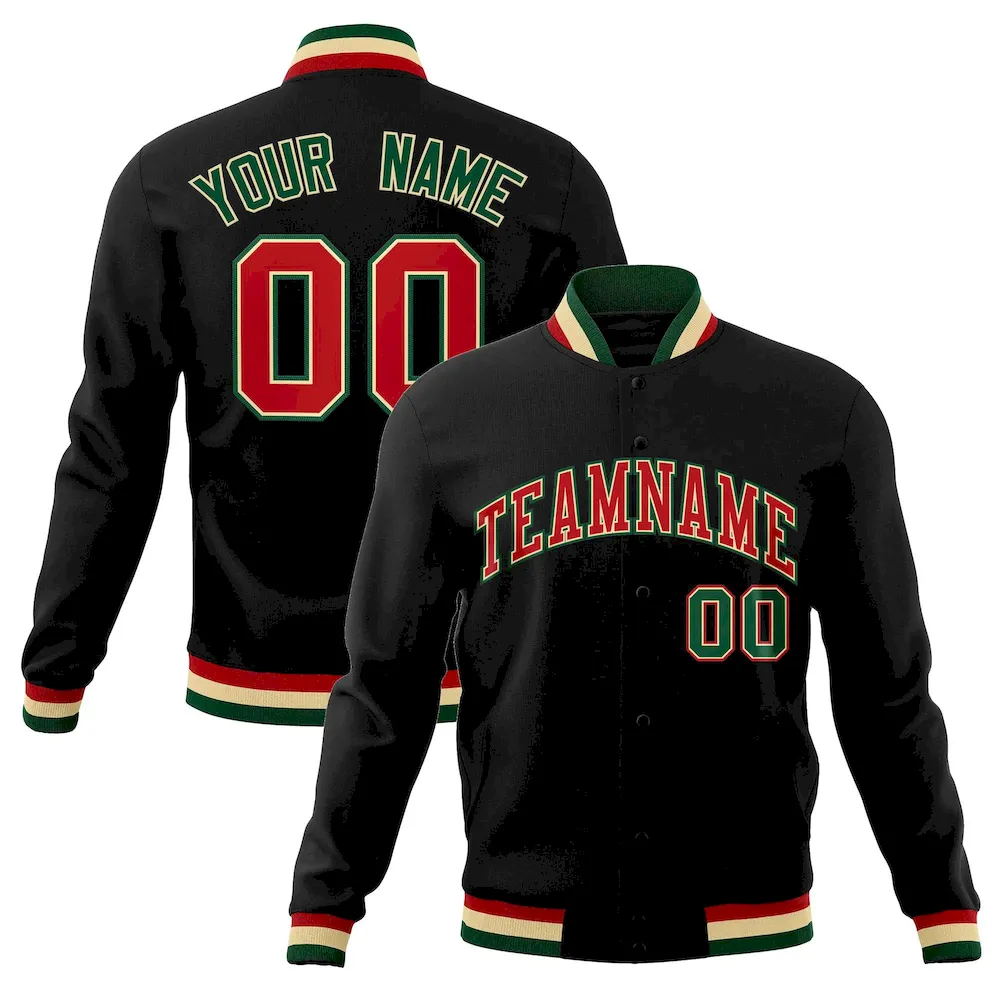Custom Aqua Gray-White Classic Style Varsity Full-Snap Letterman Jacket